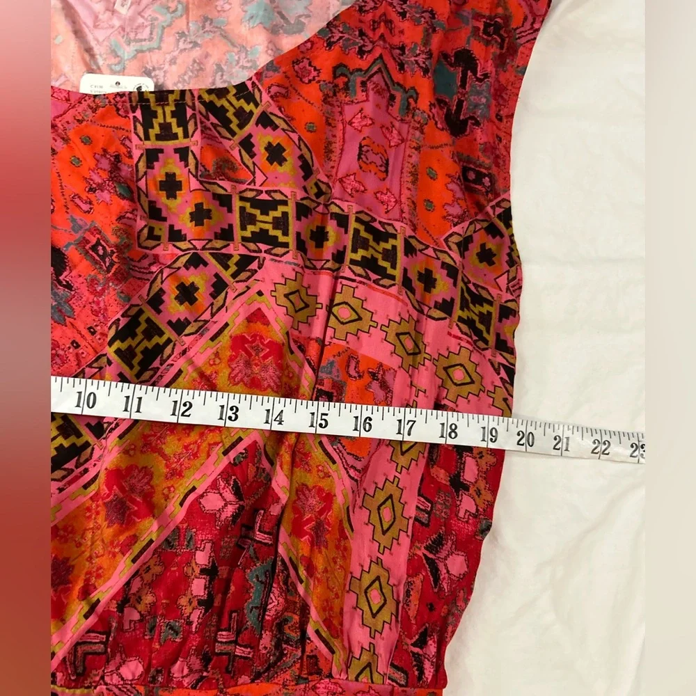 NWT FREE PEOPLE‎ Blakely Maxi Dress Red Motif M